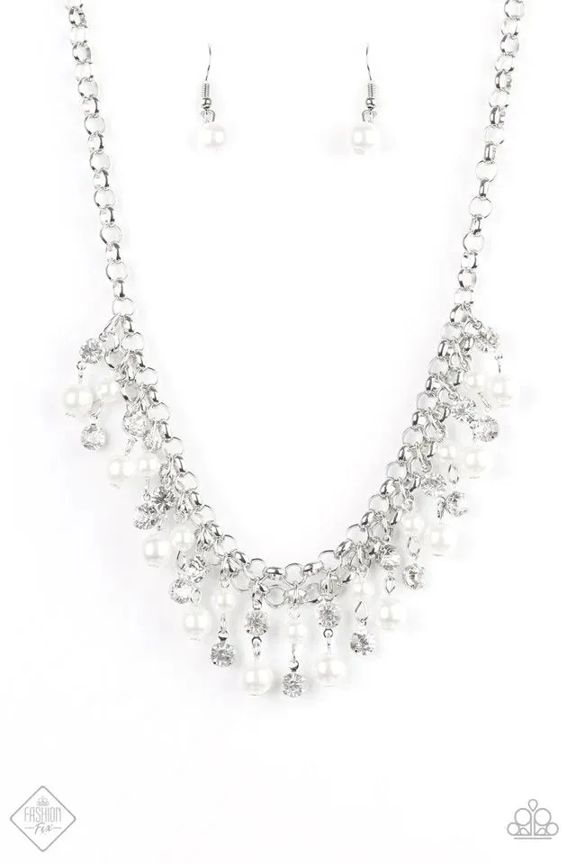 Paparazzi Necklace ~ You May Kiss The Bride - White