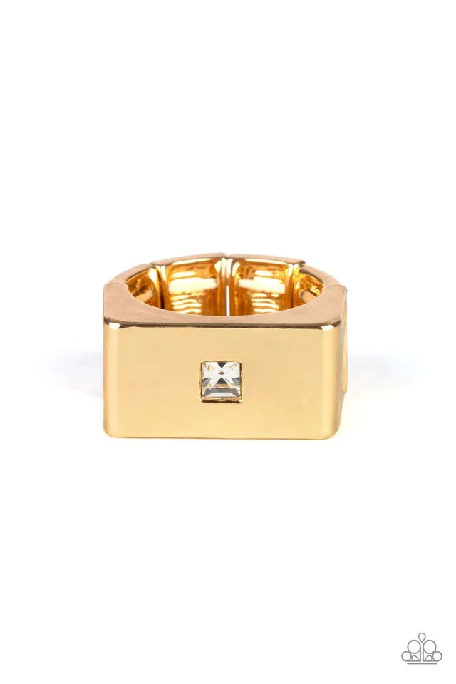 Paparazzi Ring ~ Cant Wait To Be King - Gold