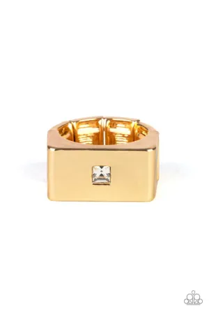 Paparazzi Ring ~ Cant Wait To Be King - Gold