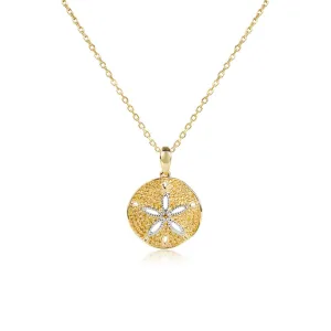 Pavé Ocean Isle Sand Dollar Pendant with Citrine