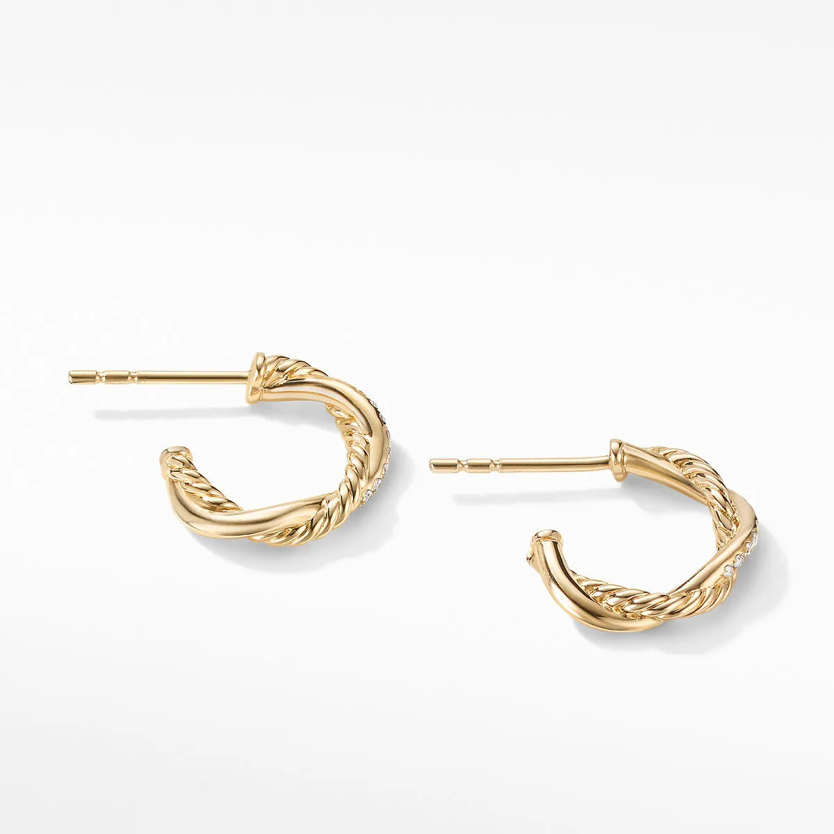 Petite Infinity 18k Gold Diamond Hoops