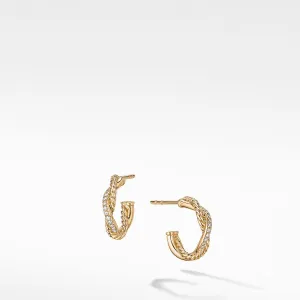 Petite Infinity 18k Gold Diamond Hoops