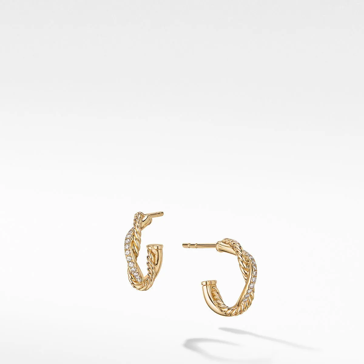 Petite Infinity 18k Gold Diamond Hoops