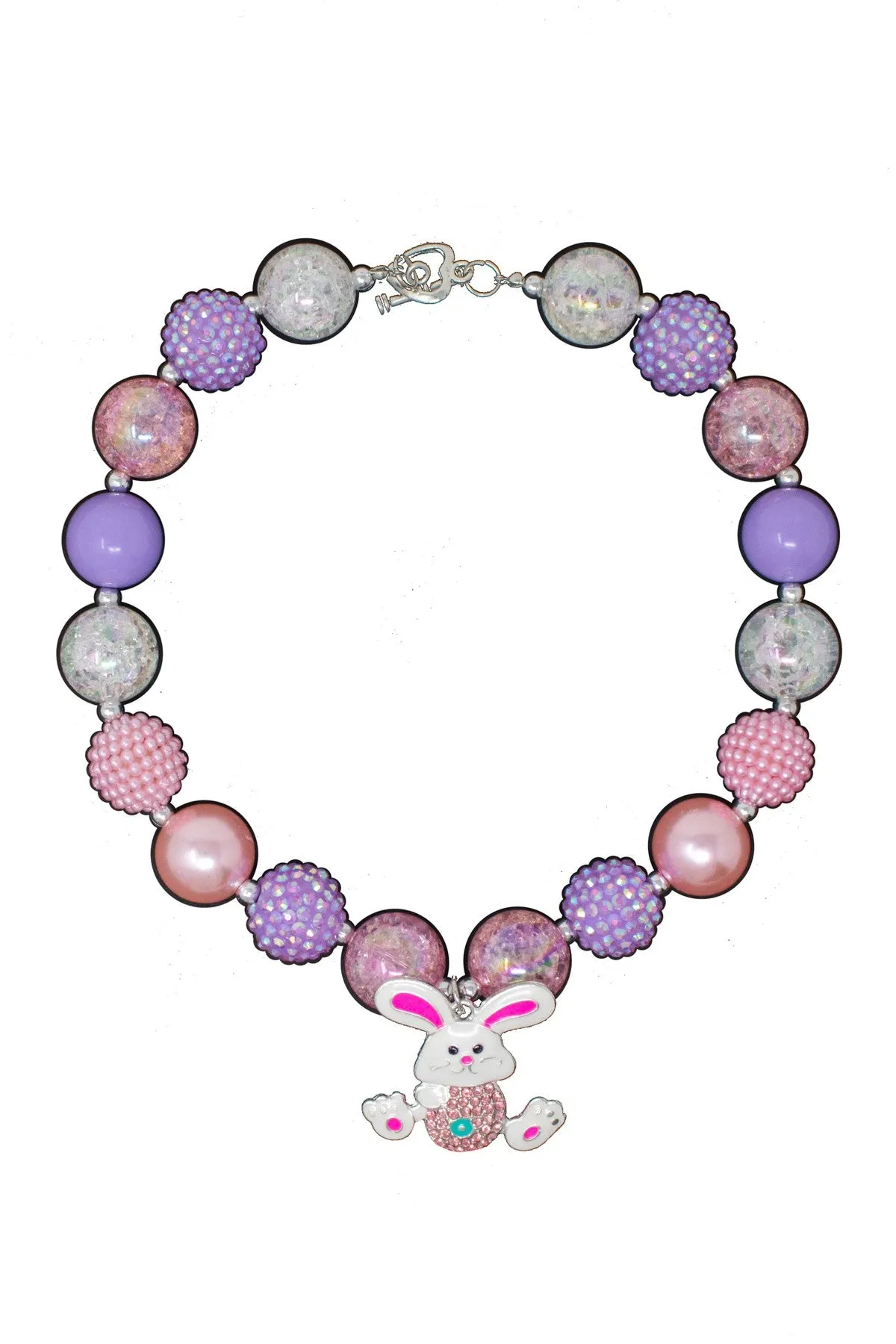 Pink & Purple Bunny Necklace