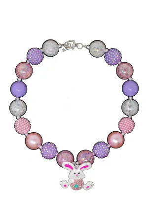 Pink & Purple Bunny Necklace