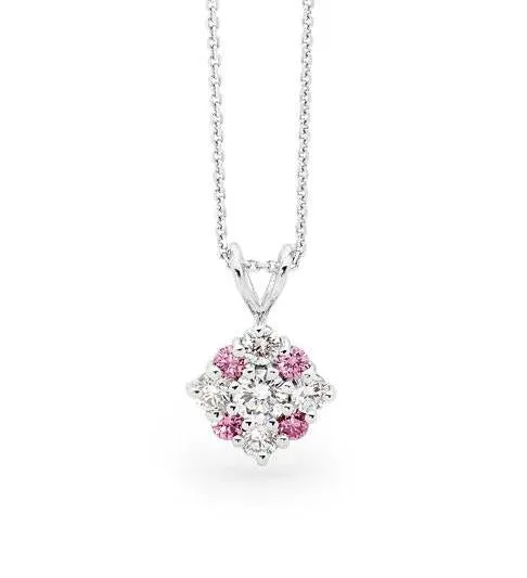 Pink & White Diamond Pendant