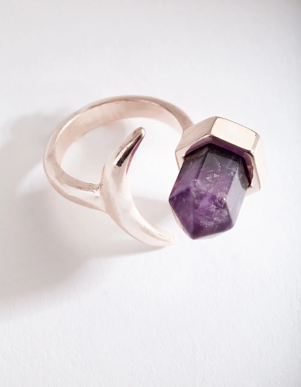 Rose Gold Semi-Precious Amethyst Ring