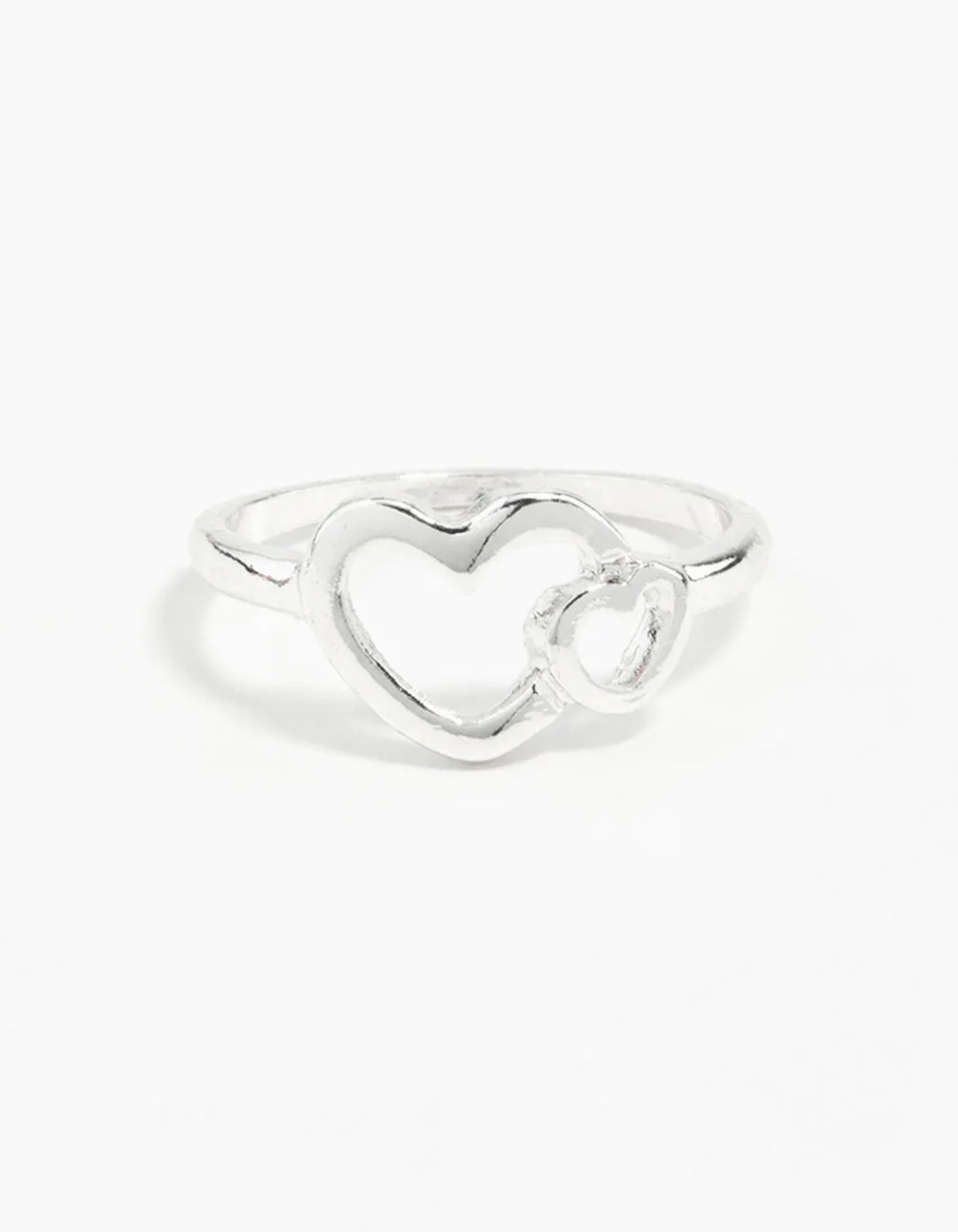 Silver Double Heart Ring