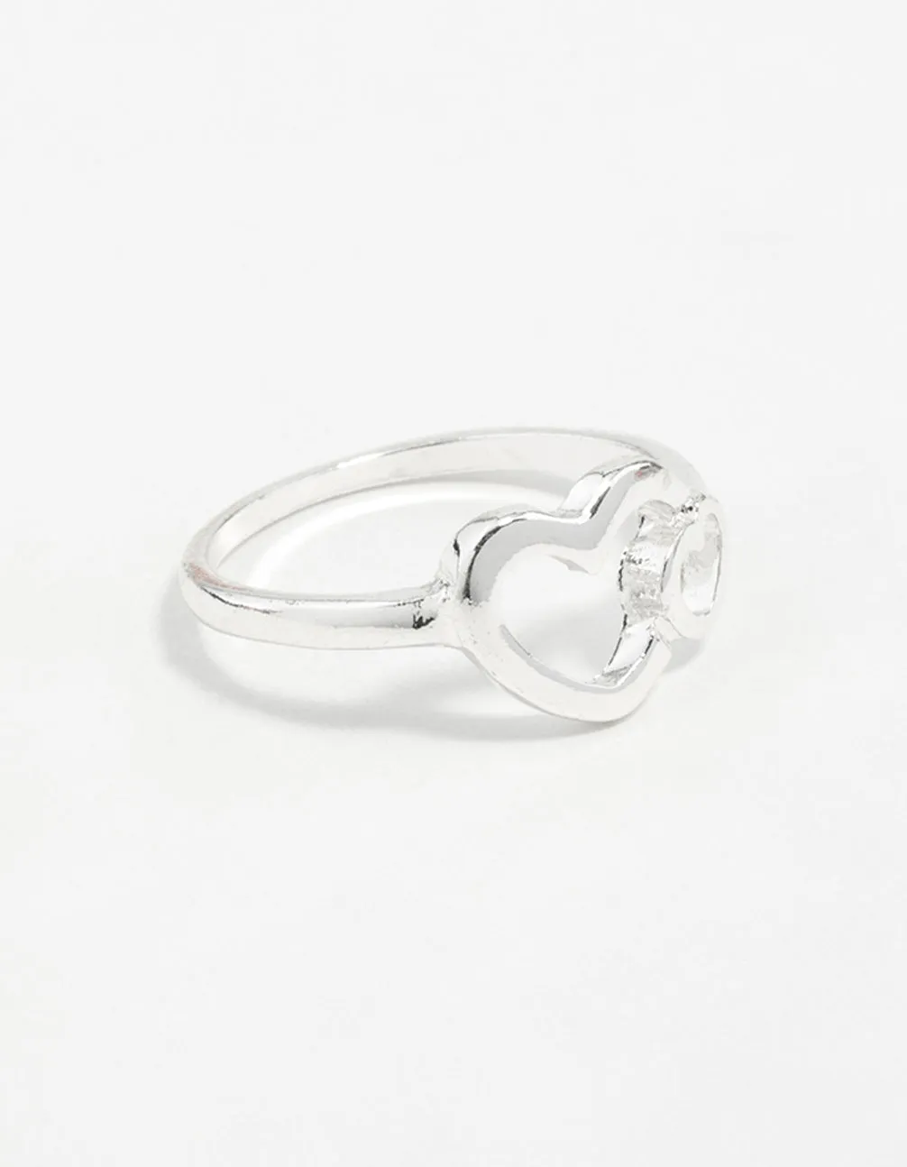 Silver Double Heart Ring