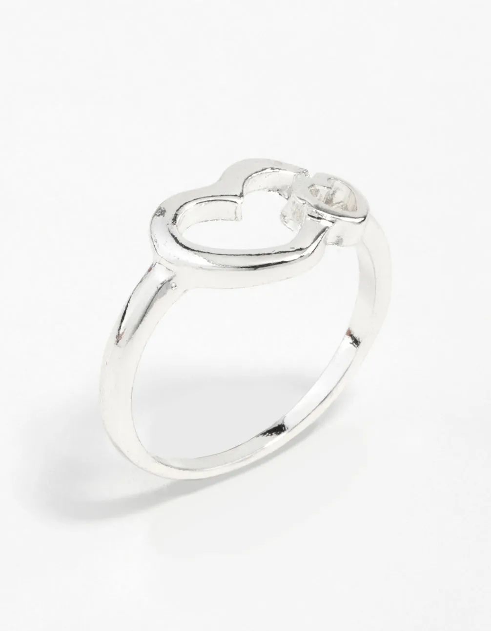 Silver Double Heart Ring