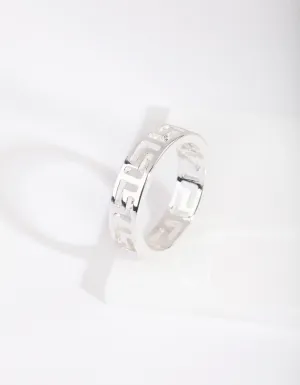 Silver Geometric Ring