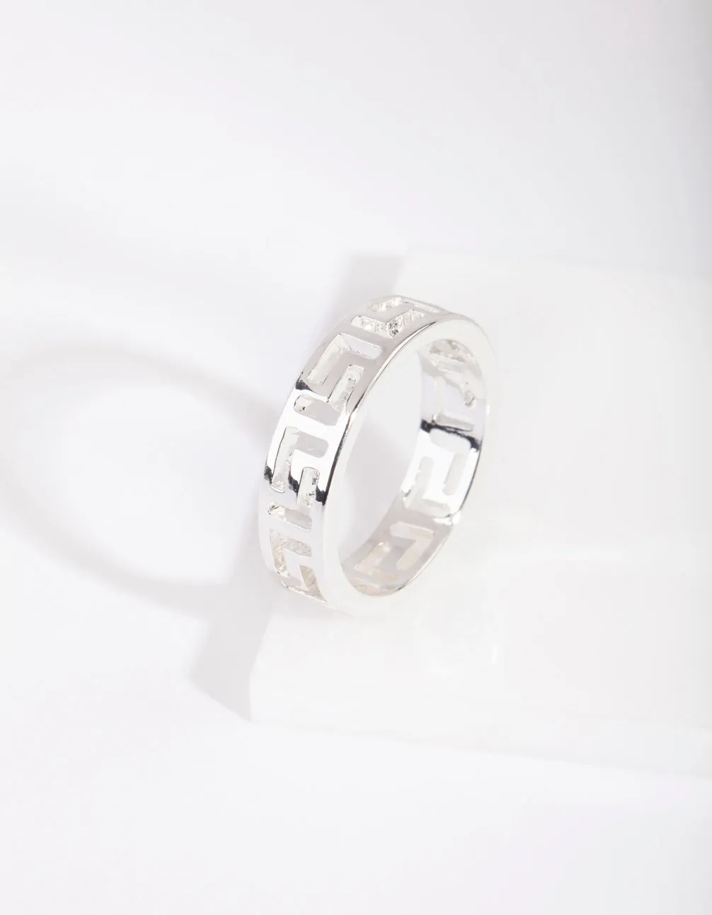 Silver Geometric Ring