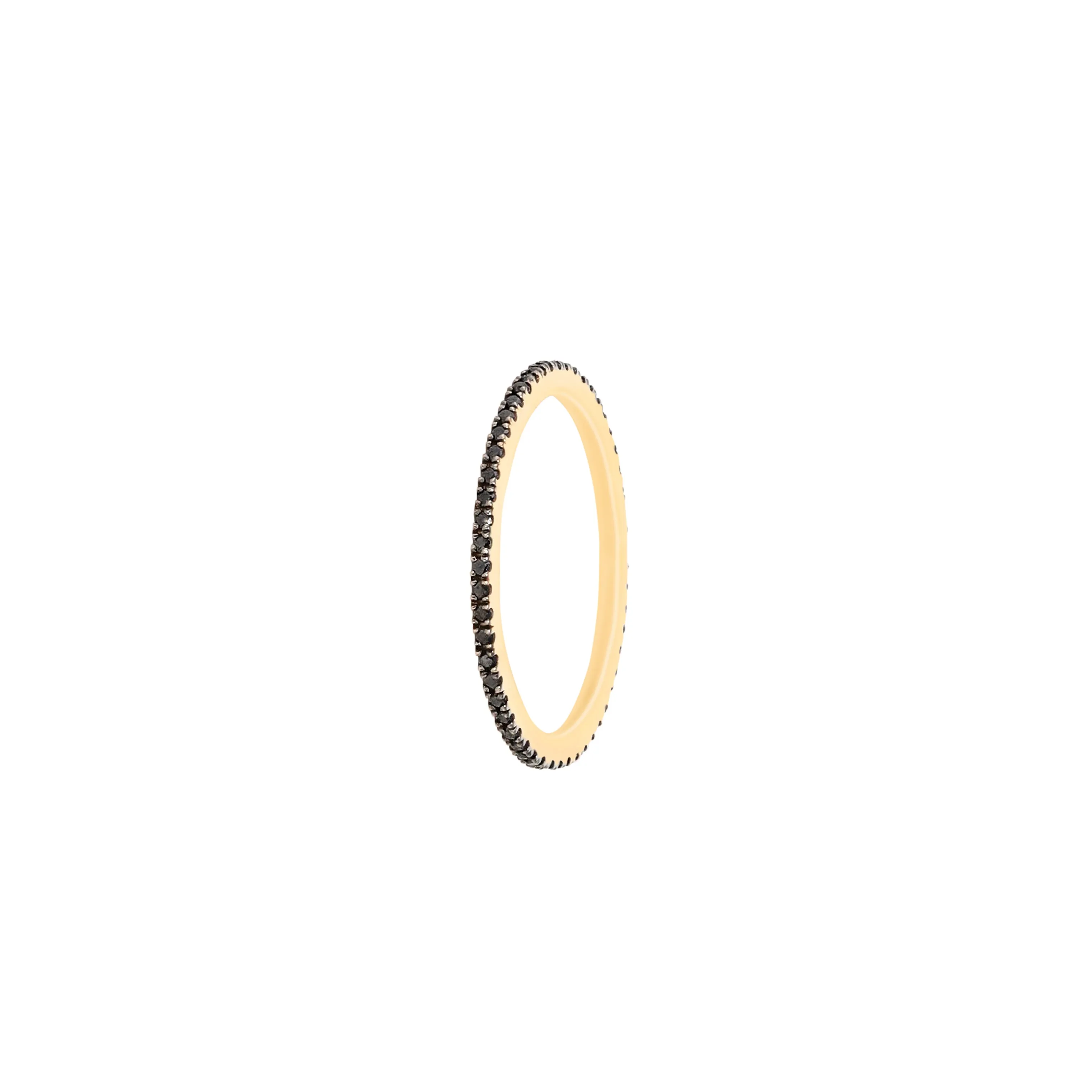 Skinny Ring - Black diamonds