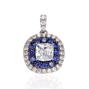 Sparkling Hypnotic White and Blue Tanzanite Pendant