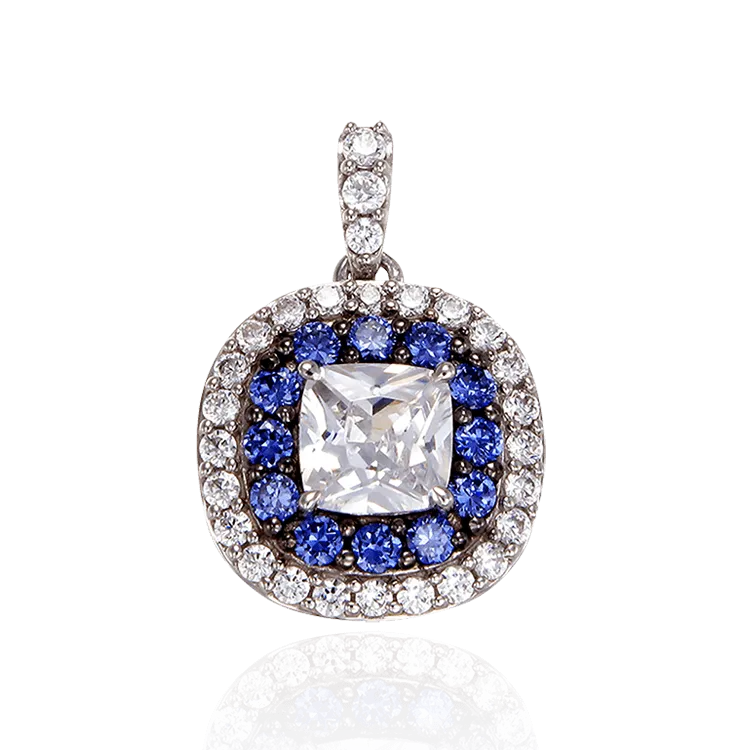 Sparkling Hypnotic White and Blue Tanzanite Pendant