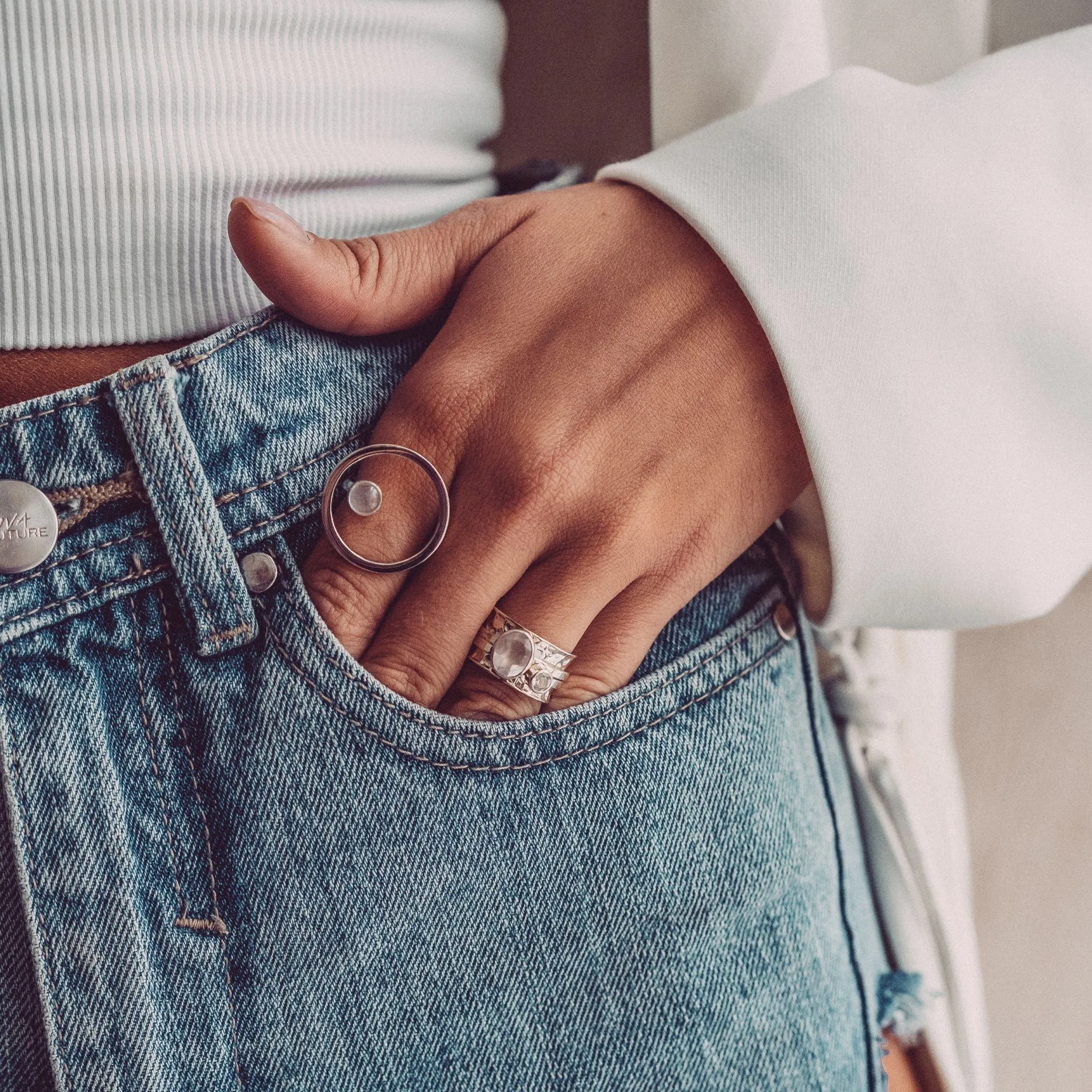 Sphere Ring Rose Quartz