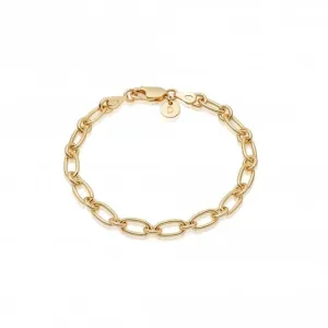 Stacked Linked Chain 18ct Gold Plated Bracelet BRB8004_GP