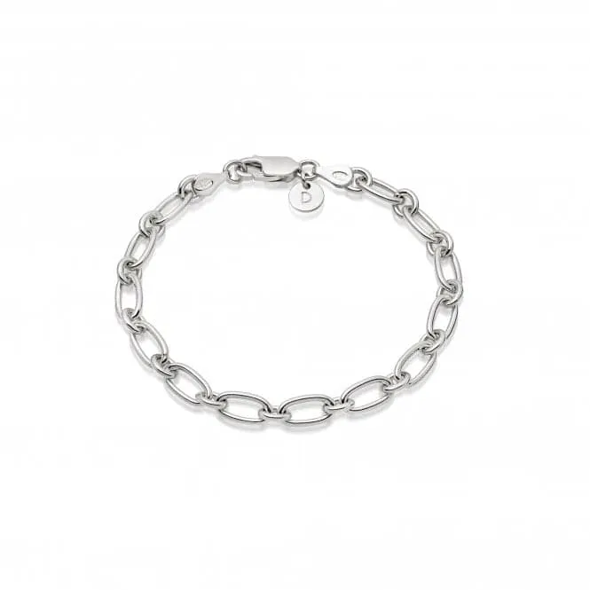 Stacked Linked Chain Sterling Silver Bracelet BRB8004_SLV