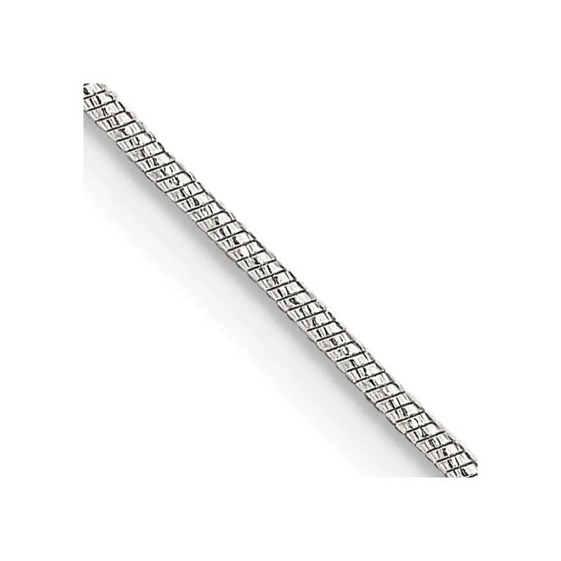 Sterling Silver 0.85mm Diamond-cut Snake Chain Necklace