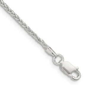 Sterling Silver 1.45mm Diamond-cut Round Spiga Chain Bracelet