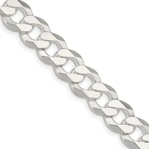 Sterling Silver 14mm Flat Curb Chain Necklace