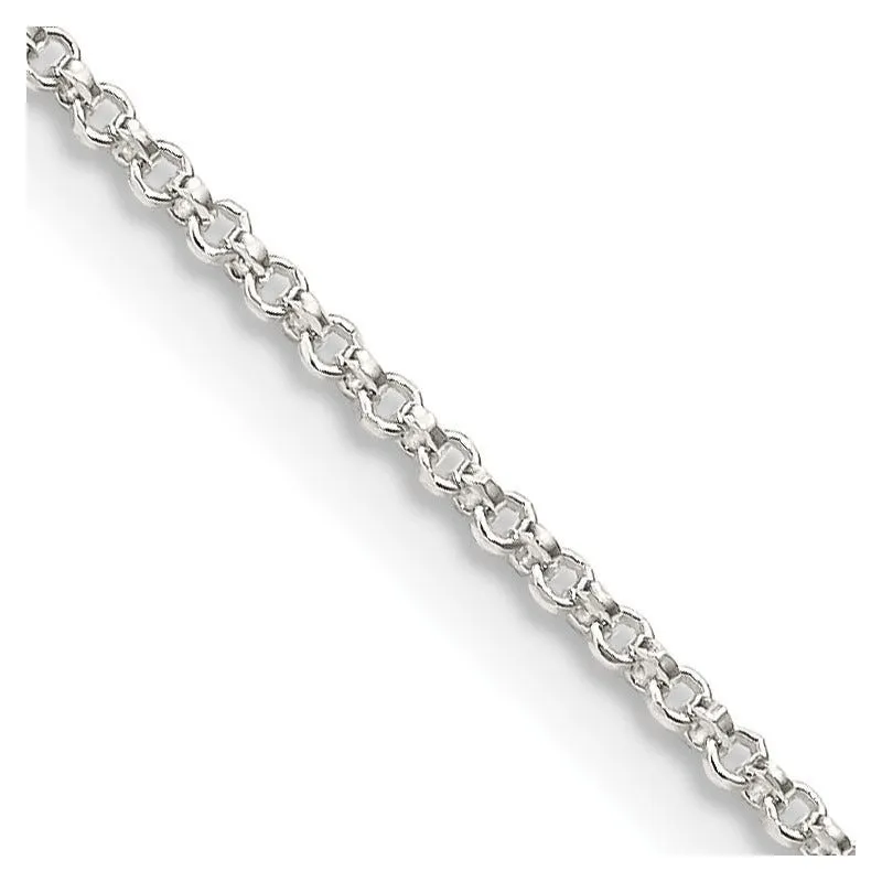 Sterling Silver 1.4mm Rolo Chain Necklace