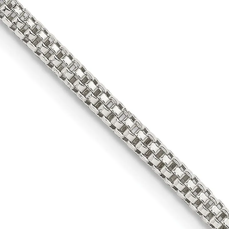 Sterling Silver 2.4mm Corona Chain Necklace