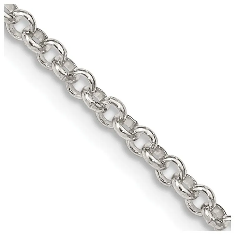 Sterling Silver 2.5mm Rolo Chain Necklace