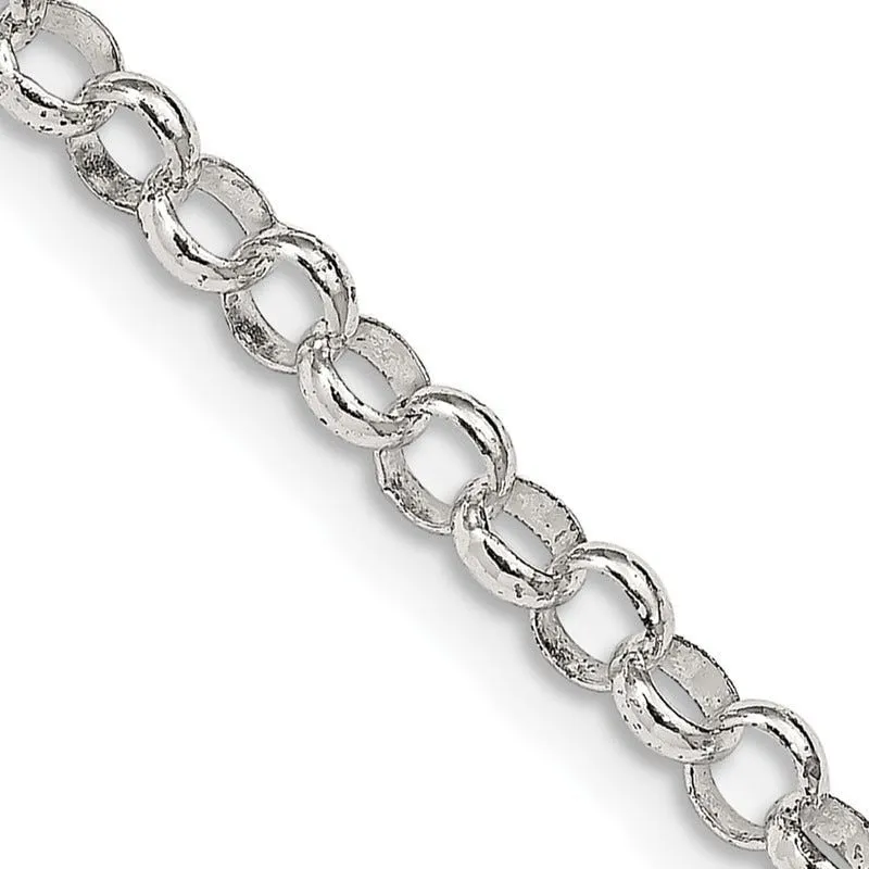 Sterling Silver 4mm Rolo Chain Necklace