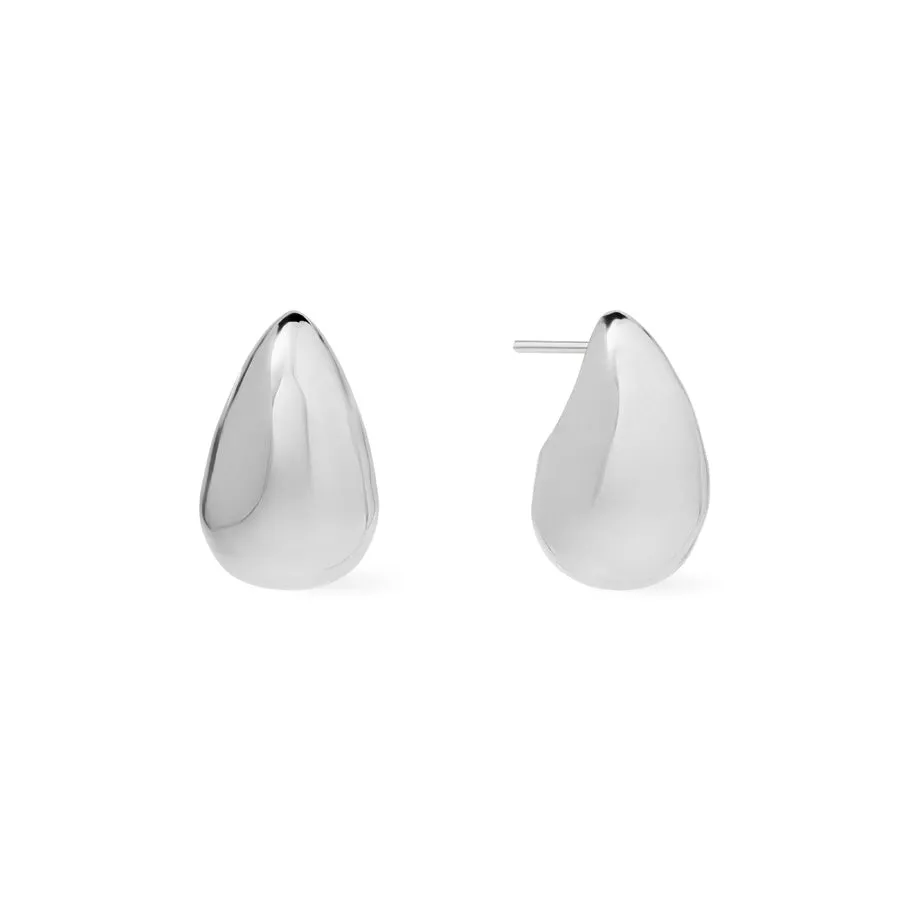 Teardrop Classic  Silver 20mm Stud Earrings