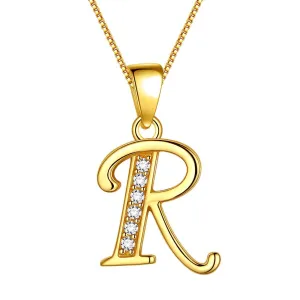 Tokyo Mart Letter R Initial Necklaces Pendant Women Men Name Jewelry Gift 925 Silver