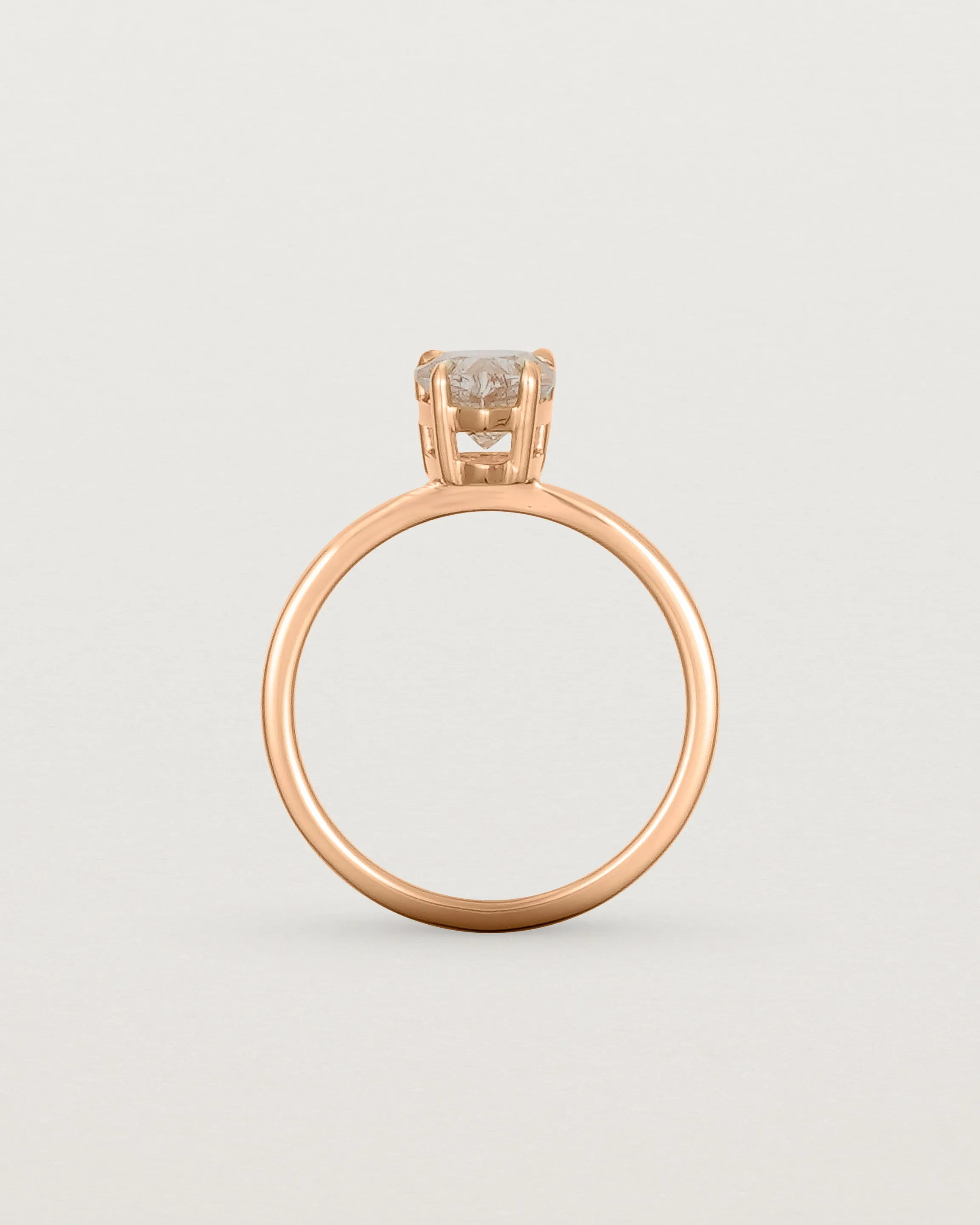 Una Pear Solitaire | Rutilated Quartz