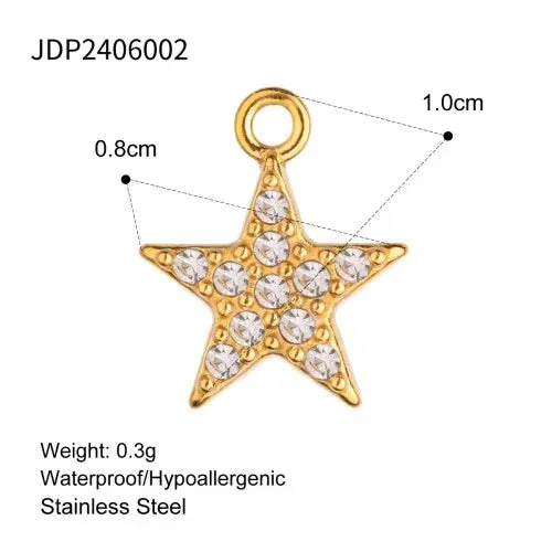 VAIGE Stainless Steel Conch Sea Shell and Starfish Charm for DIY Jewelry Making - Handmade Pendant for Unique Necklaces