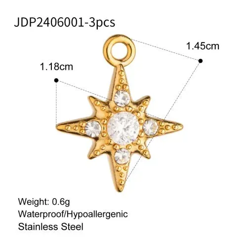 VAIGE Stainless Steel Conch Sea Shell and Starfish Charm for DIY Jewelry Making - Handmade Pendant for Unique Necklaces