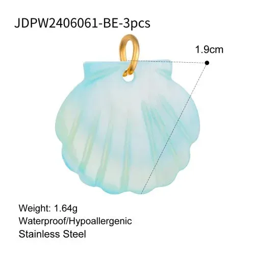 VAIGE Stainless Steel Conch Sea Shell and Starfish Charm for DIY Jewelry Making - Handmade Pendant for Unique Necklaces