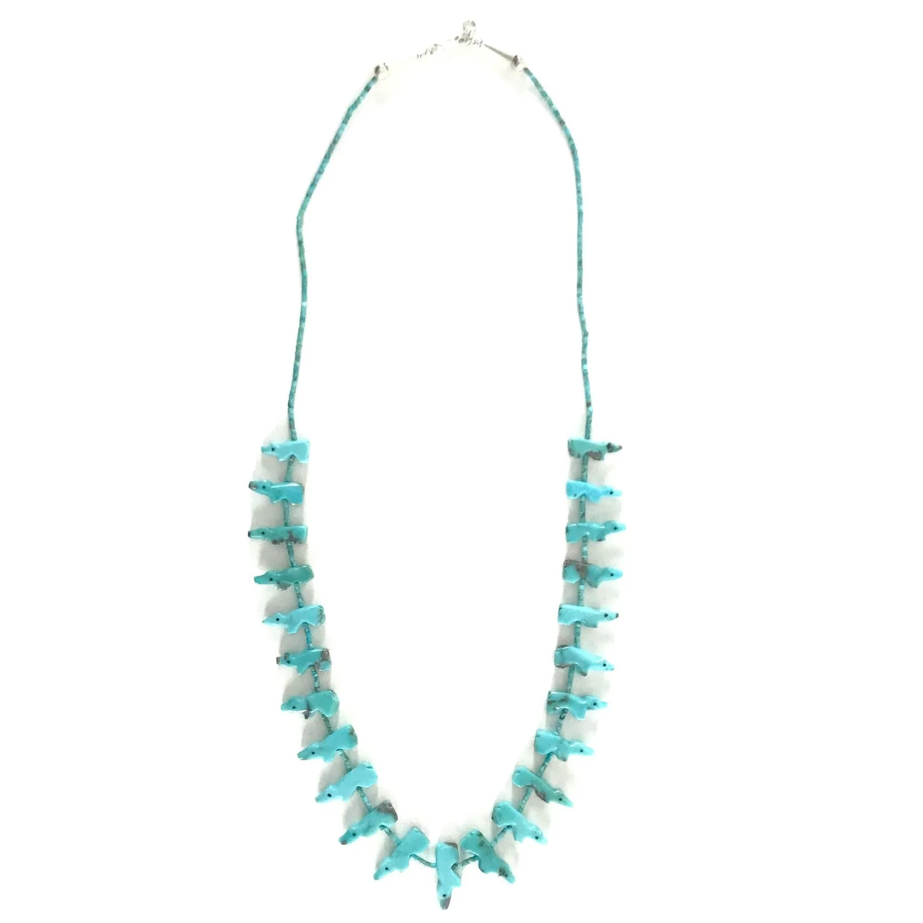 Verna Kushana Turquoise Bear Fetish Necklace