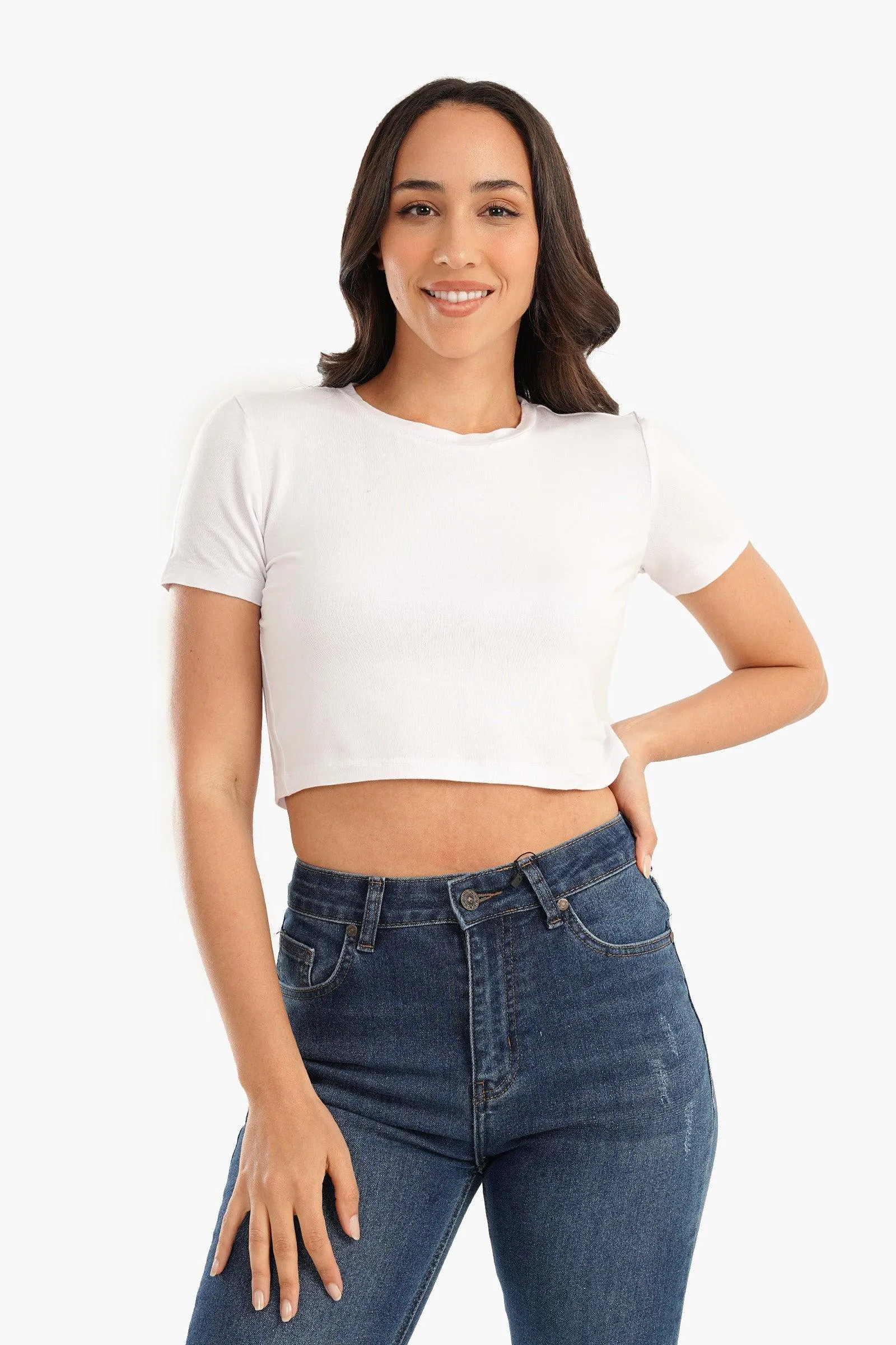 Viscose Plain Crop Top