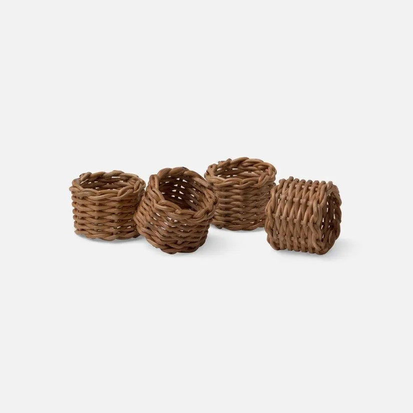 Wicker Napkins Rings (Set of 4)