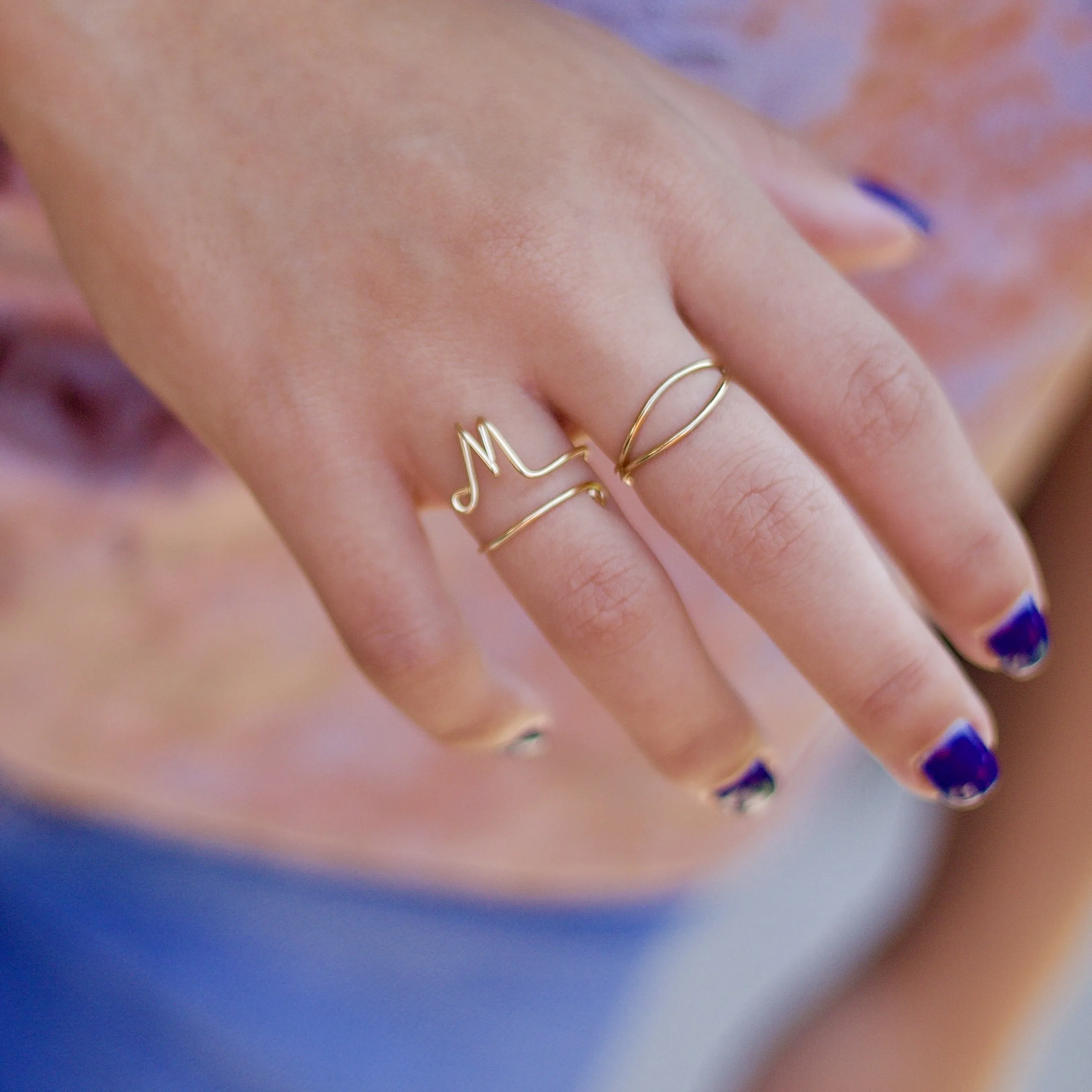 Wire Letter Ring