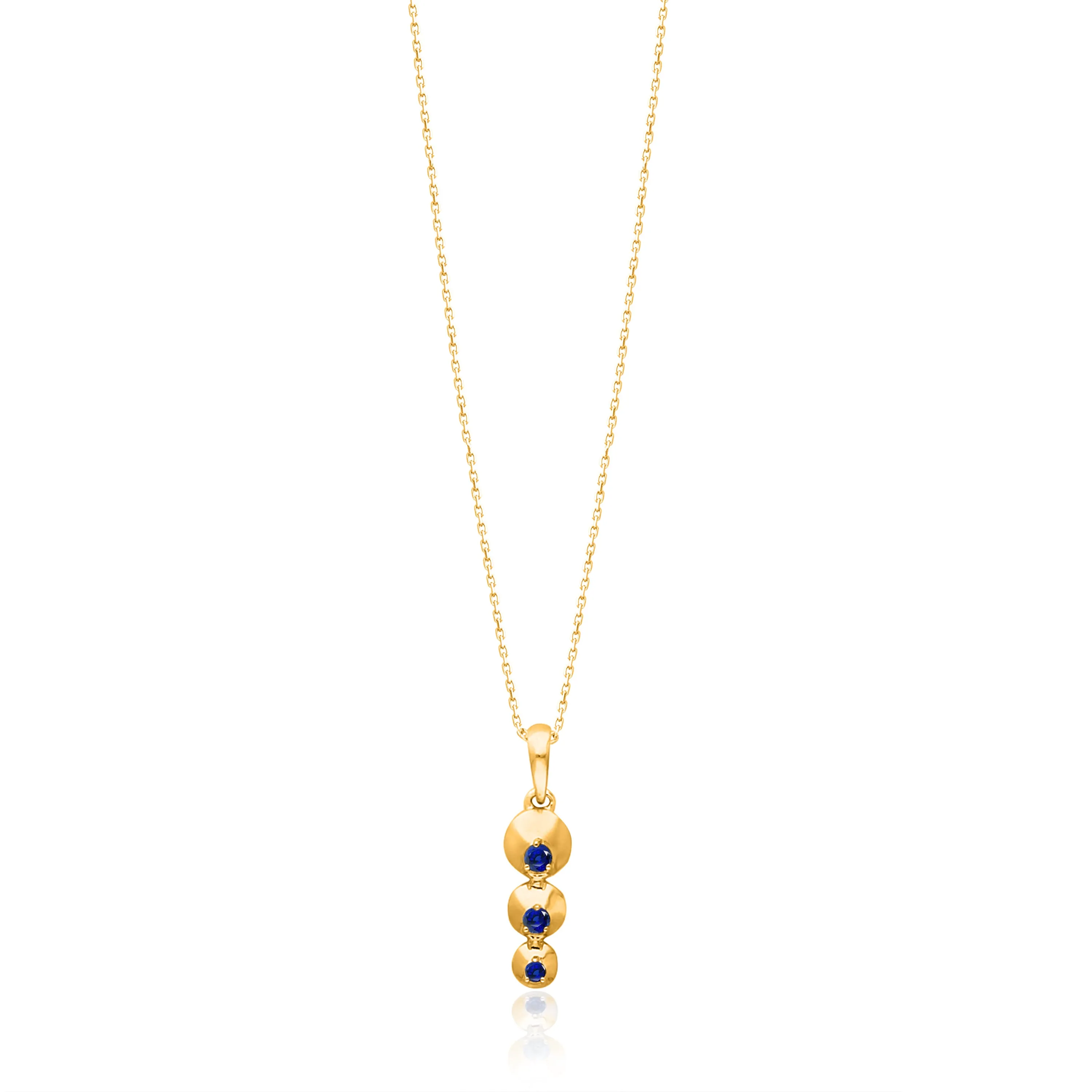 Yellow Gold Sapphire Heirloom Pendant