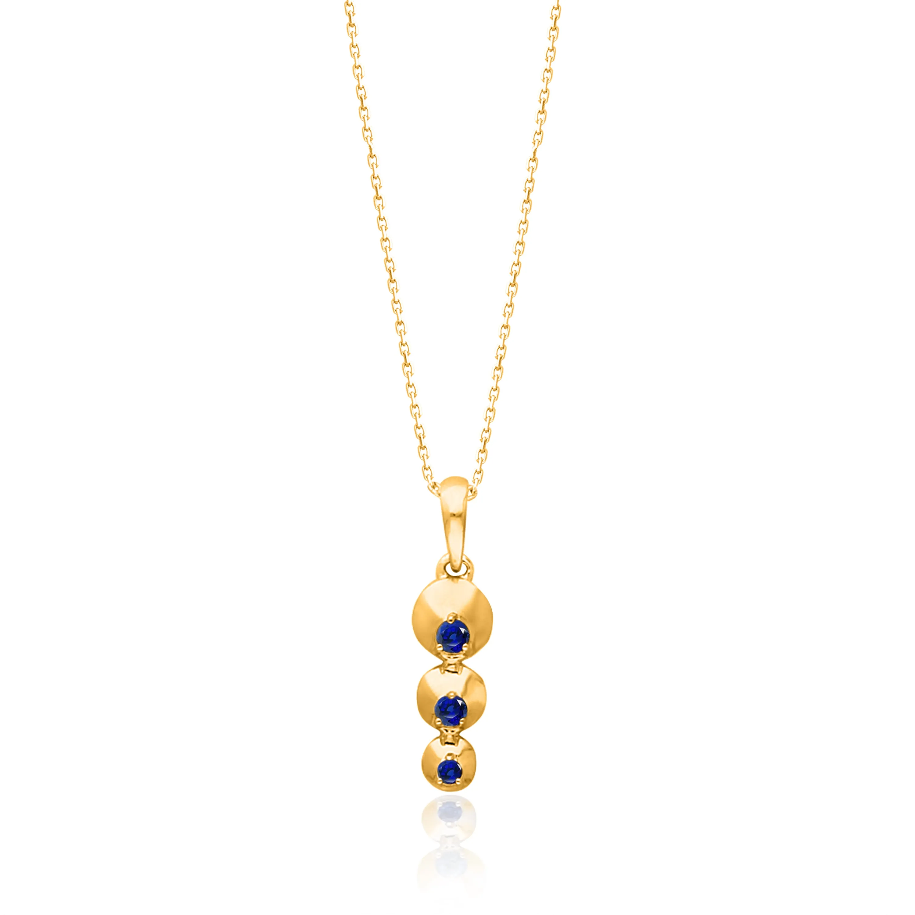 Yellow Gold Sapphire Heirloom Pendant